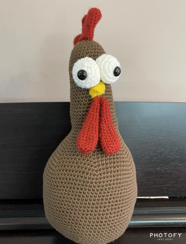 Cottontail & Whiskers Crochet Pattern Review Charlie the Chicken Doorstop by Jessica Donily