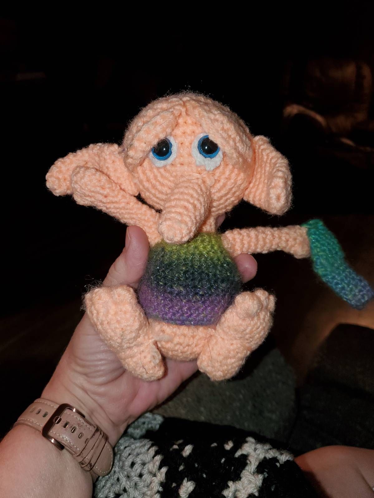 Crochet Amigurumi Dobby Pattern Review by Lorinda Coger for Cottontail and Whiskers