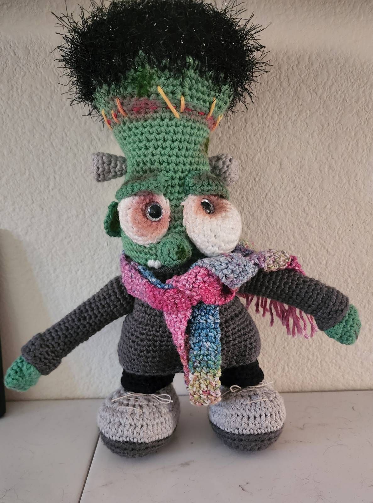 Crochet Amigurumi Frankenstein Pattern Review by Cindy G for Cottontail Whiskers