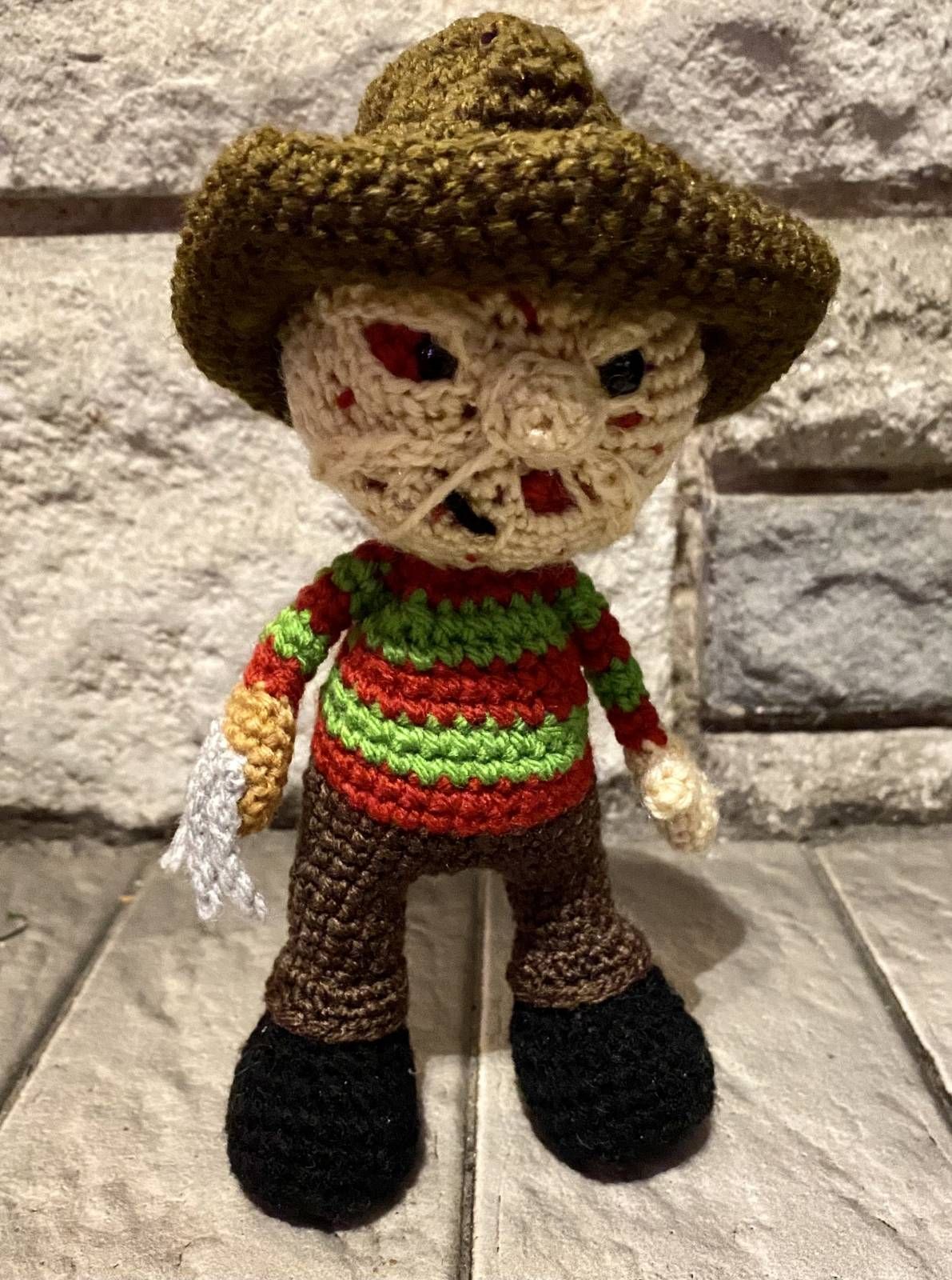 Crochet Amigurumi Freddy Krueger Pattern Review by Sarah Murphy for Cottontail and Whiskers