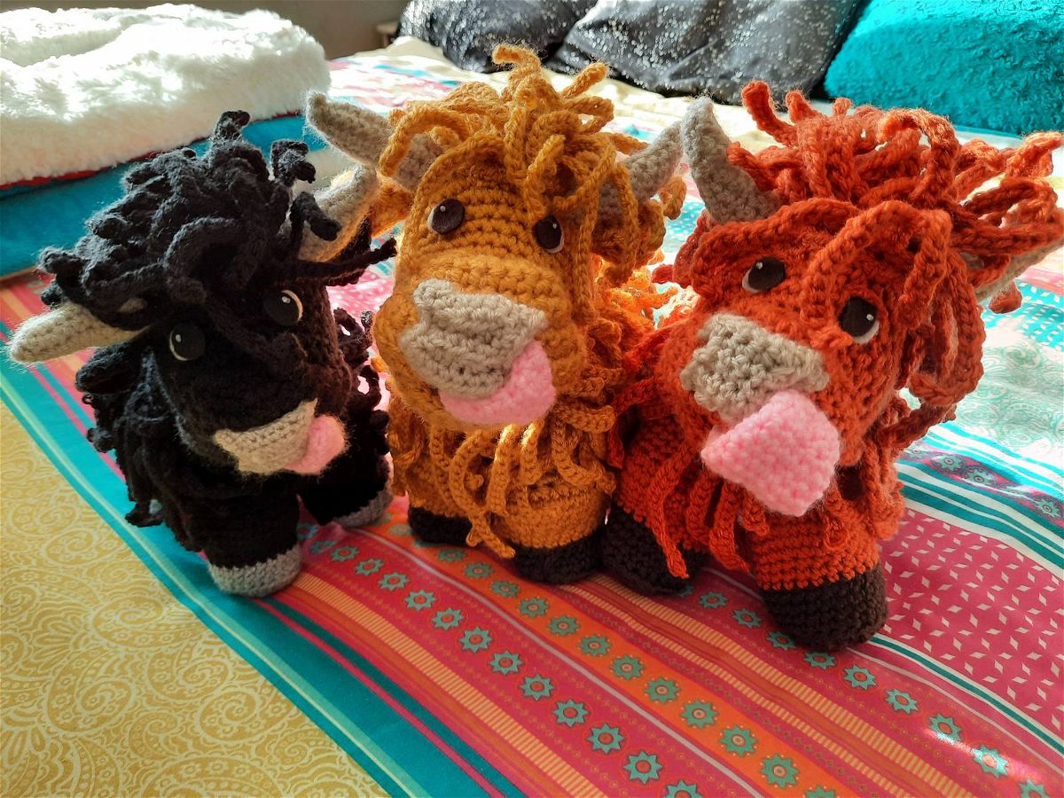Crochet Amigurumi Highland Cow Pattern Review by Toni Carter for Cottontail & Whiskers