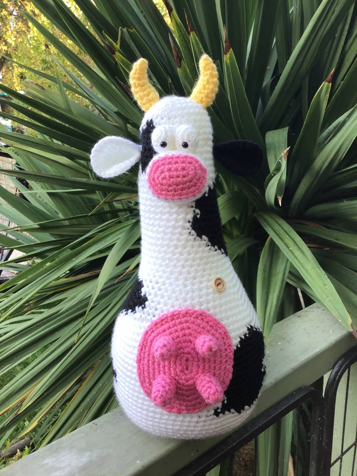 Crochet Cow Amigurumi Pattern Review by Alison Peters for Cottontail and Whiskers