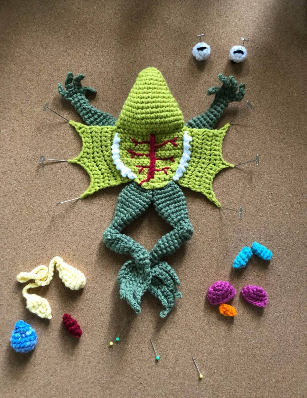 Crochet Frog Dissection Amigurumi Pattern Review by April Petersen for Cottontail and Whiskers