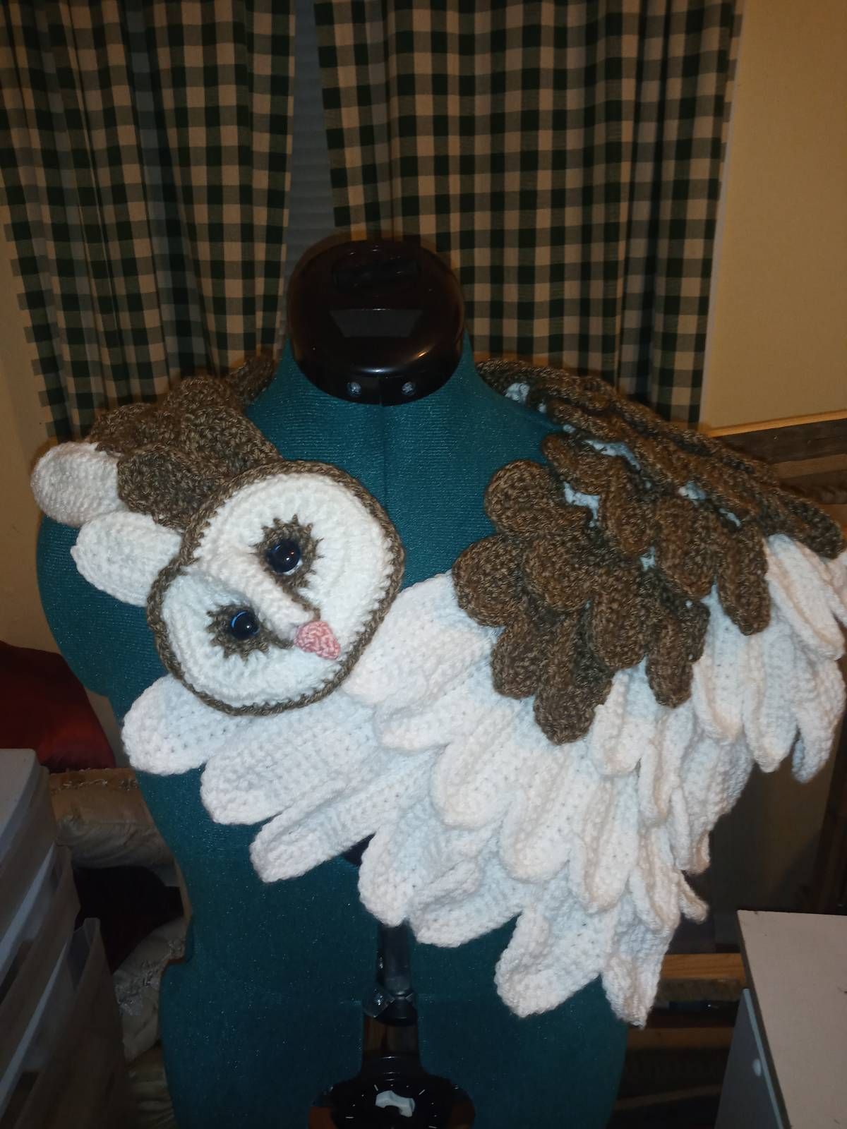 Barn owl shawl photo review
