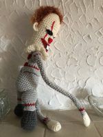 Crochet Scary Clown Amigurumi Pattern Review by Lesley Ainsley for Cottontail and Whiskers