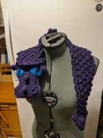 Crochet dragon scale scarf pattern review for Cottontail and Whiskers by Carrie Geldart