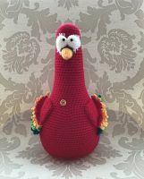 Doorstop Parrot Crochet Pattern Photo Review by Alison Peters for Cottontail and Whiskers