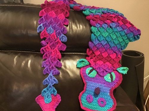 Dragon Shawl Crochet Amigurumi Pattern Review by Karen White for Cottontail and Whiskers