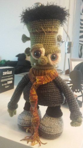 Frankenstein Amigurumi Free Monster Crochet Pattern Review for Cottontail and Whiskers by Kathrin