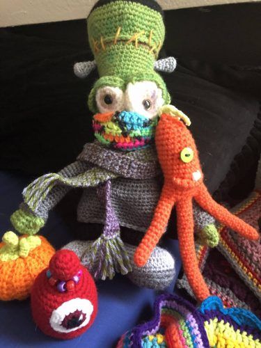 Free Crochet Monster Frankenstein Amigurumi Pattern Review for Cottontail and Whiskers by Nann-Phoenixx-Dawn