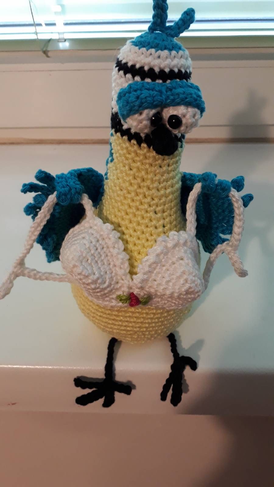 Amigurumi Blue Tit Doll Crochet Pattern Review by Barbara Liska for Cottontail and Whiskers