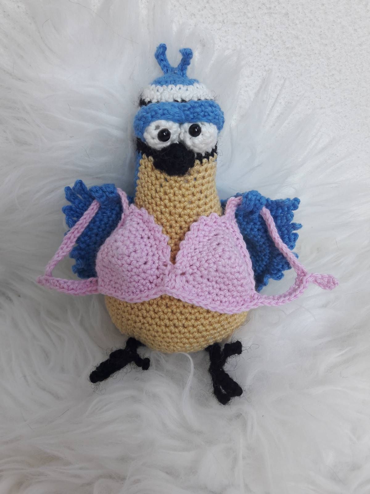 Amigurumi Blue Tit Doll Crochet Pattern Review by Cindy Veit for Cottontail Whiskers