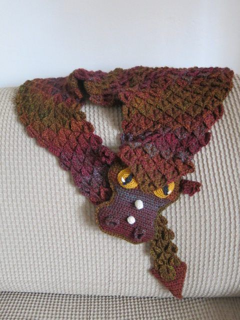 Amigurumi Crochet Dragon Scarf Pattern Review by Hana Zertova for Cottontail and Whiskers
