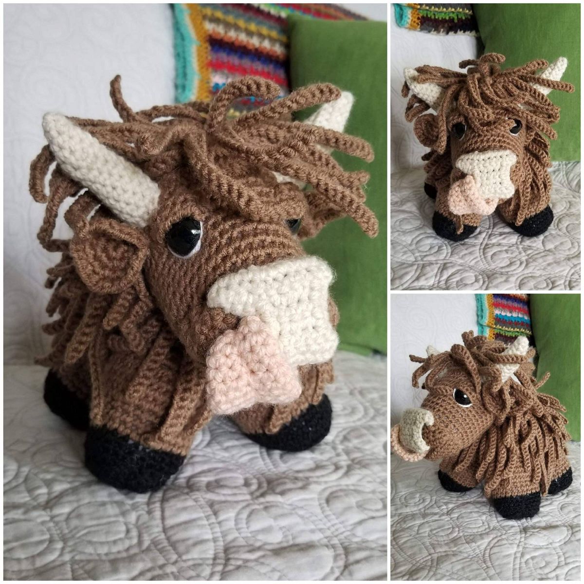 Amigurumi Crochet Highland Coo Pattern Review by Wendy Hoffman for Cottontail Whiskers