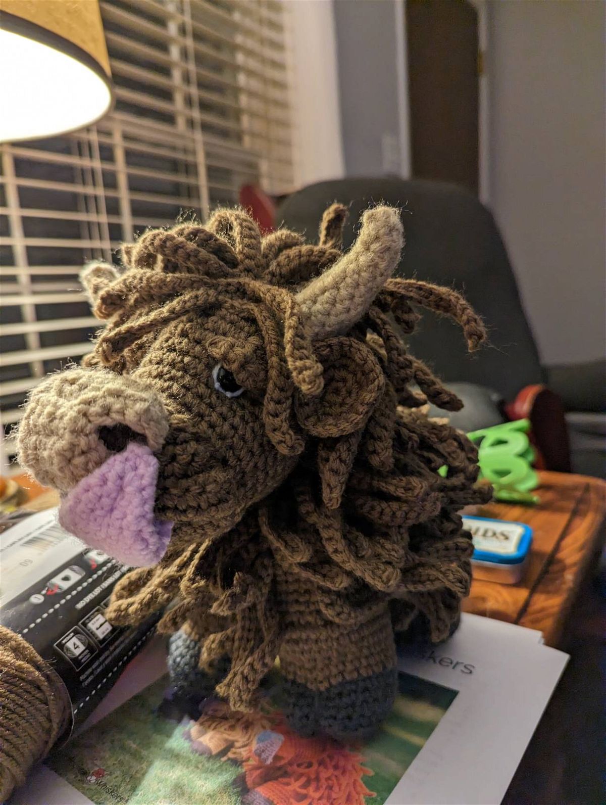 Amigurumi Crochet Highland Cow Pattern Review by Bethany Kriete for Cottontail and Whiskers