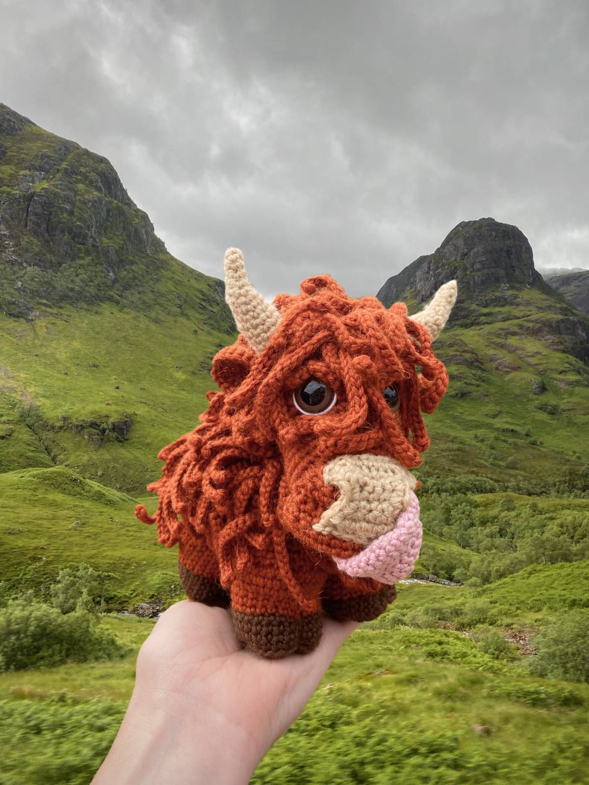 Amigurumi Crochet Highland Cow Pattern Review by Emma for Cottontail Whiskers