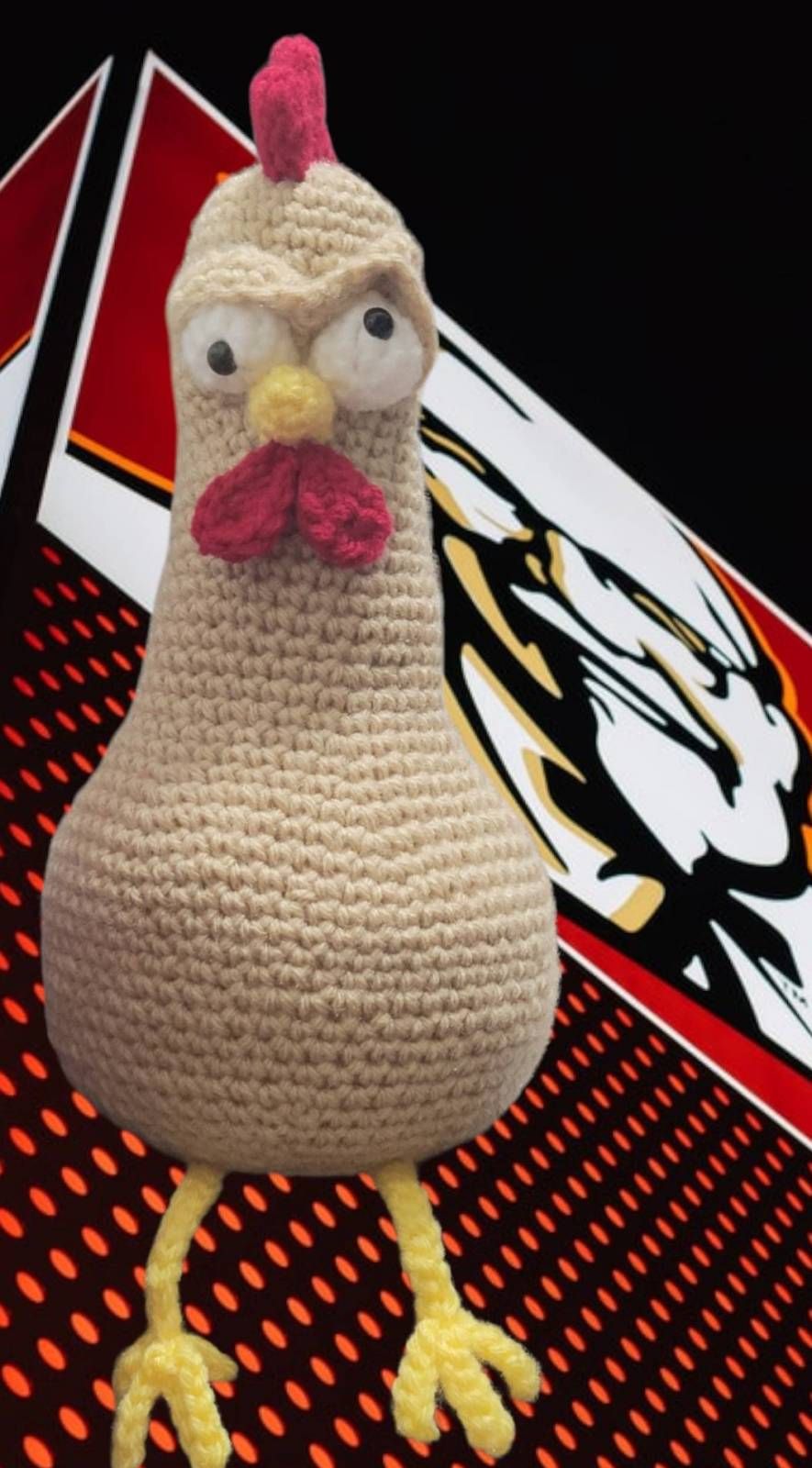 Amigurumi Crochet Kentucky Fried Chicken Pattern Review by Carolynn McTavish for Cottontail Whiskers