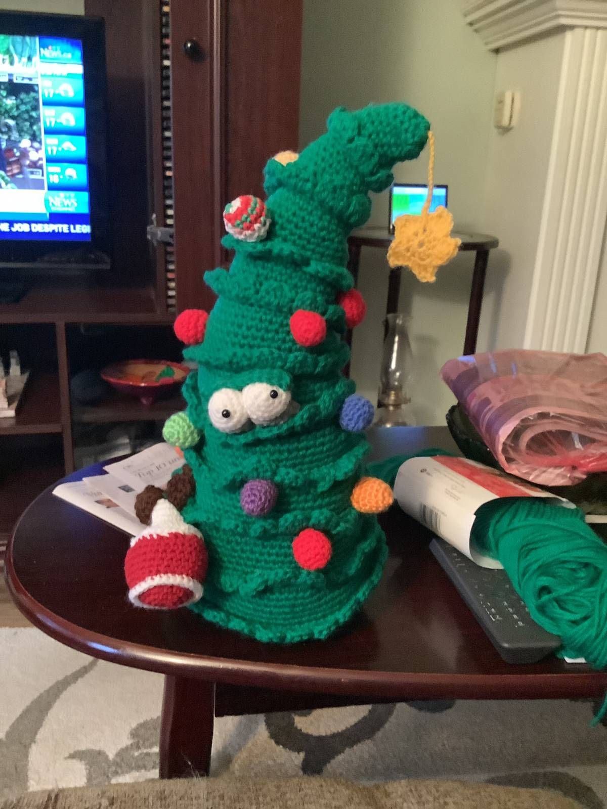Amigurumi Doorstop Crochet Christmas Tree Pattern Review by Dawn Foster for Cottontail Whiskers