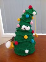 Amigurumi Doorstop Crochet Christmas Tree Pattern Review by Jeanette for Cottontail Whiskers