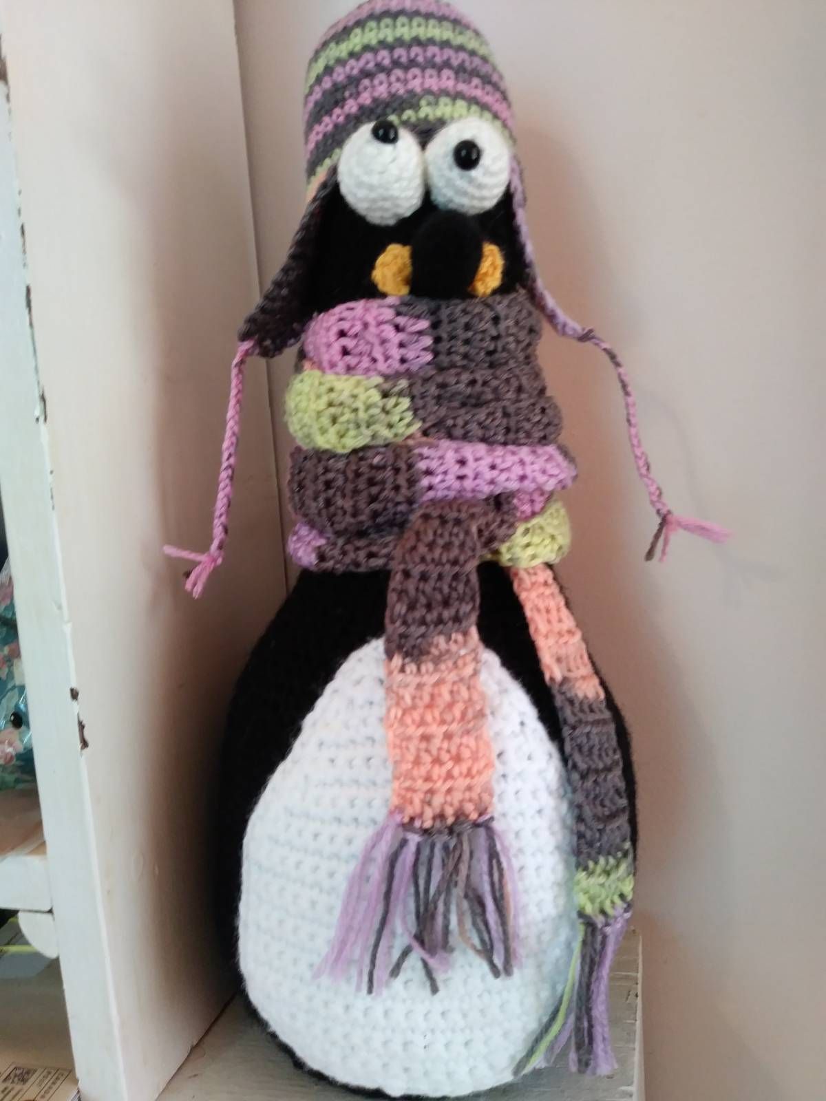 Amigurumi Doorstop Penguin Crochet Pattern by Joyce Lawrence for Cottontail Whiskers