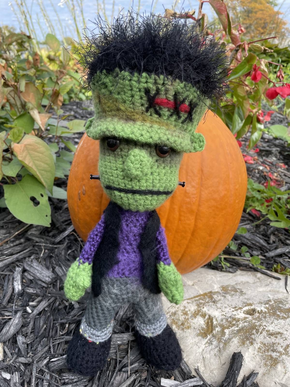 Amigurumi Frankenstein Crochet Doll Pattern by D Defauw for Cottontail and Whiskers