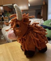 Amigurumi Highland Crochet Cow Pattern Review by Denise for Cottontail Whiskers