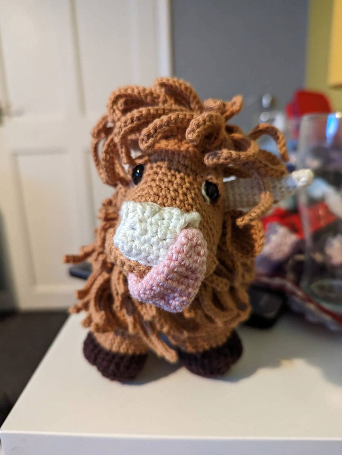 BIG Amigurumi Highland Cow Crochet Head Pattern - Cottontail & Whiskers