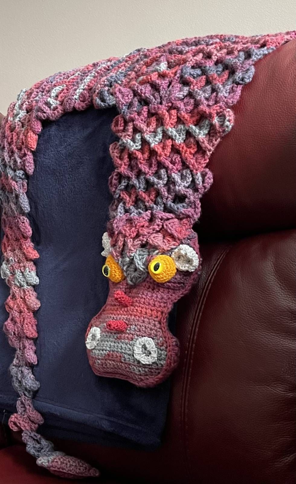 Amigurumi Scarf Crochet Dragon Pattern Review by Lang Carole for Cottontail and Whiskers