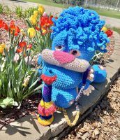 Blue Crochet Amigurumi Caterpillar Pattern Hookah Review by Leanne Rose for Cottontail Whiskers