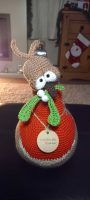 Christmas Crochet Doorstop Robin Pattern Review by AMY ATKINSON for Cottontail Whiskers