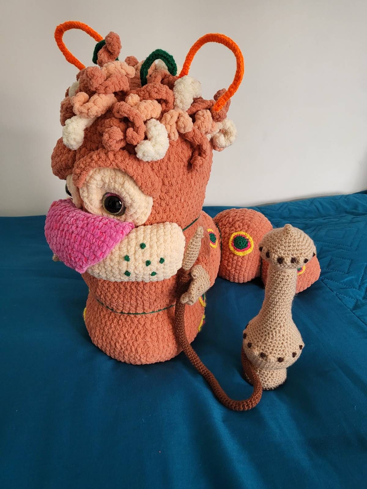 Crochet Caterpillar Amigurumi Pattern Review by Rhona Day for Cottontail Whiskers