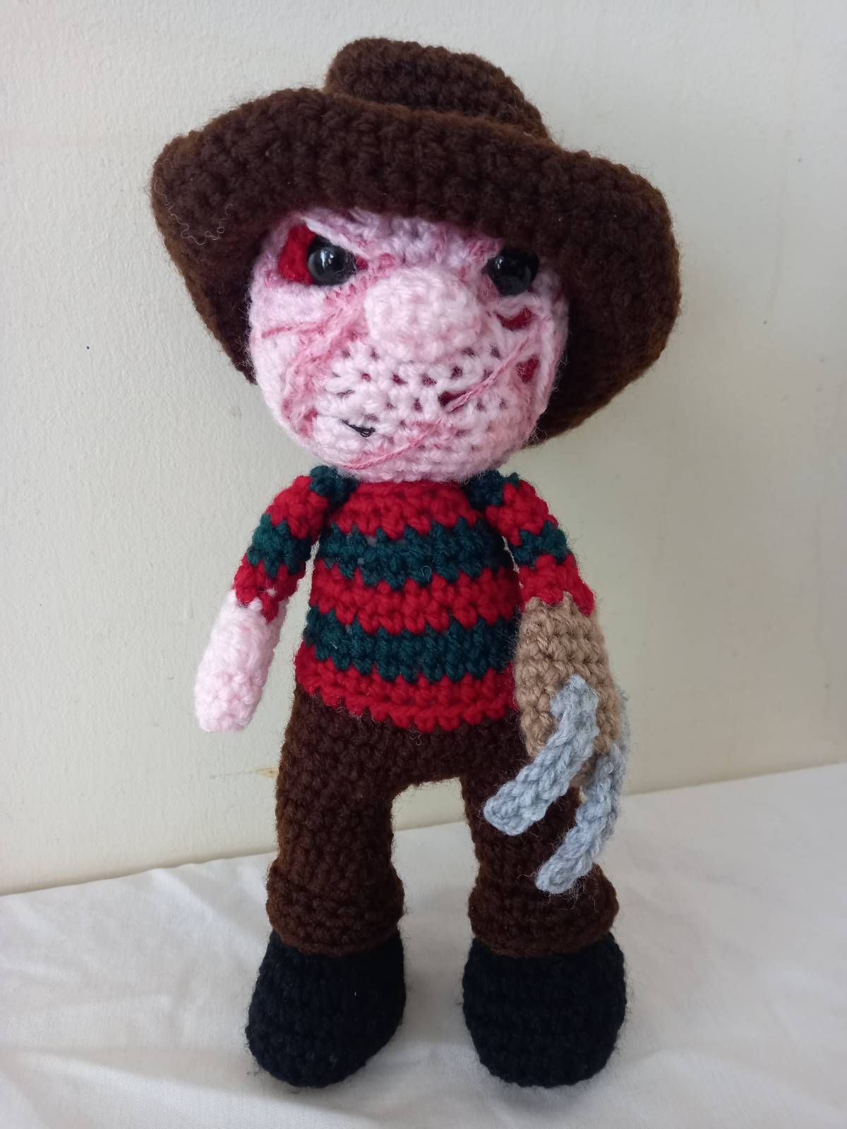 Crochet Freddy Krueger Pattern Amigurumi Review by Kerry Oakes for Cottontail Whiskers