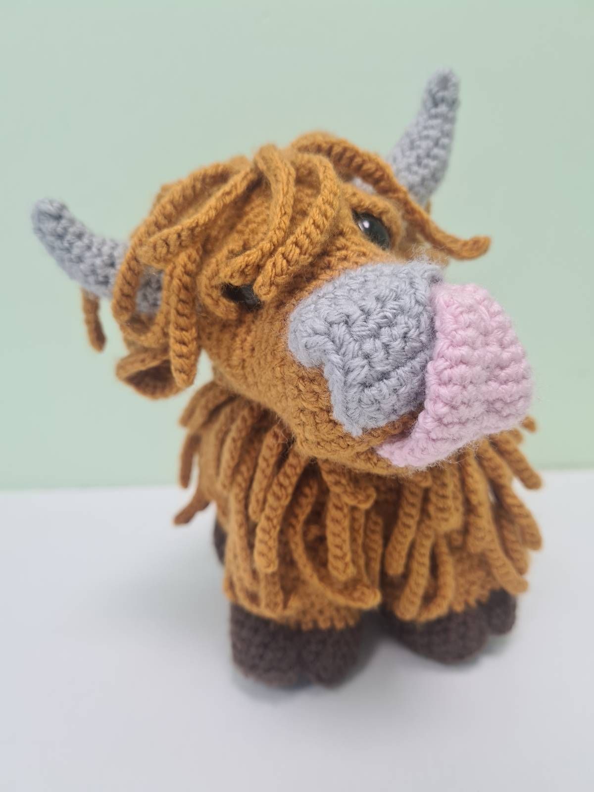 Crochet Highland Cow Pattern Review by Susan Ryan for Cottontail Whiskers