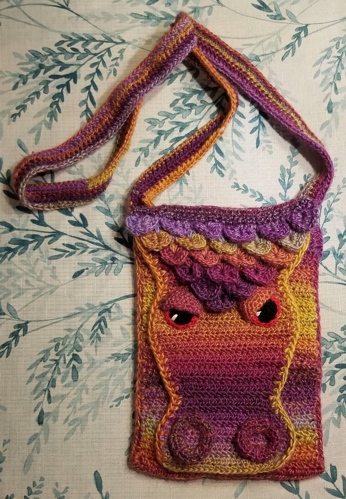 Dragon Crochet Amigurumi Purse Pattern Review by Shelby LaMothe for Cottontail and Whiskers