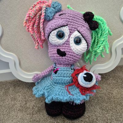 Amigurumi Drip Frankenstein Girl Crochet Pattern With Free Eyeball 