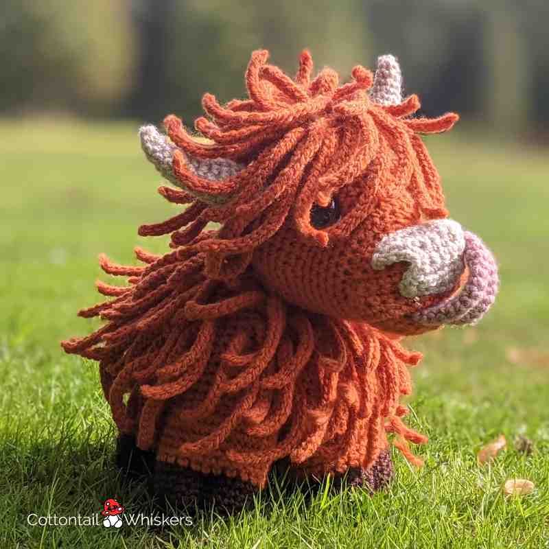Cute Amigurumi Highland Cow Crochet Pattern | Cottontail & Whiskers