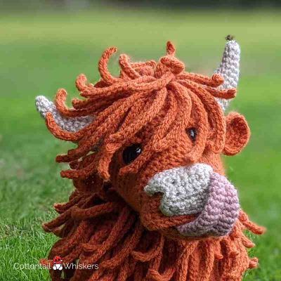 Highland amigurumi crochet cow pattern by cottontail and whiskers